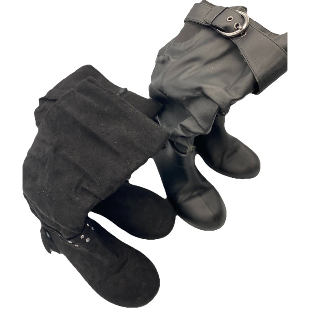 Lot of 2 - Girls Size 13 "Callie"‎ and 1 "Hildey" Rampage Black Boots Cute!